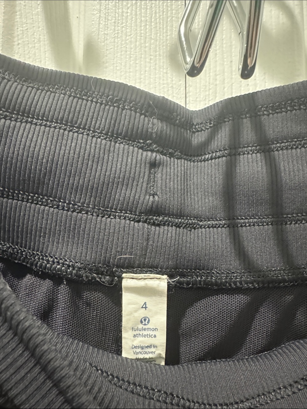 lululemon athletica Black Ribbed Waist Pants
